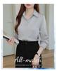 2025 Women's Professional Satin Long Sleeve Shirt with OL Versatile Design & 3D Pattern