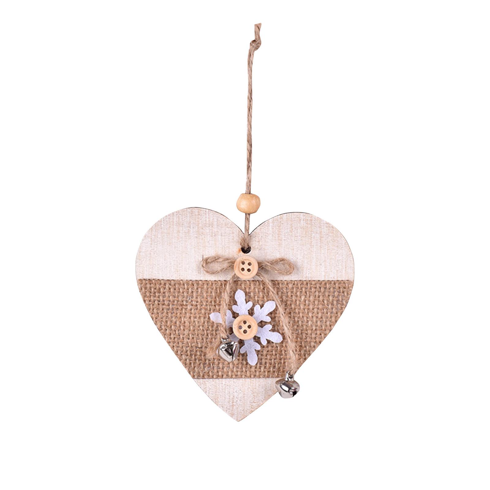 

Деревянный рождественский кулон, домик лося с пятиконечной звездой, рождественская елка «Ангел любви», маленький кулон, рождественские украшения One Size