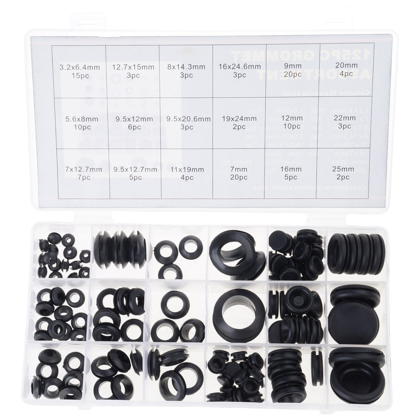 

125Pcs Multipurpose Rubber Hole Plugs 8 Size Sealing Hole Caps Dust Plugs T Shaped Stopper Plug Easy to Install 1