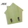 No Damage Wall Mounted Hooks Wood House Shape Storage Hook, Strong Traceless Adhesive Decorative Solid Hangers American Style Hanger for Home Entryway