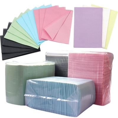 125pcs/pack Disposable Cleaning Pads Dental Drilling Beads Cordless Leaves Waterproof Covers Dental Napkins Tattoo Accessories