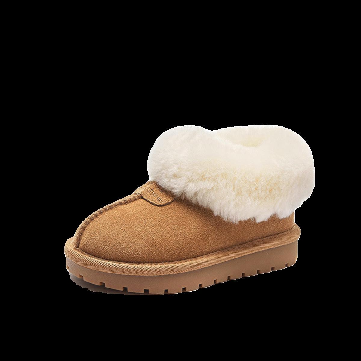 

Зимние сапоги для девочек 2025 года: Мягкая, утолщенная, нескользящая меховая обувь для тепла Size 28 - 18cm верблюд