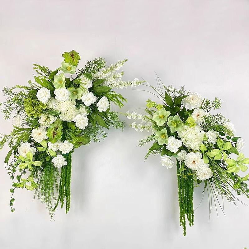 Monet s Garden Wedding Floral Arrangement: T-Stage Aisle Runner & Window Display with Artificial Flowers. Accent Flowers