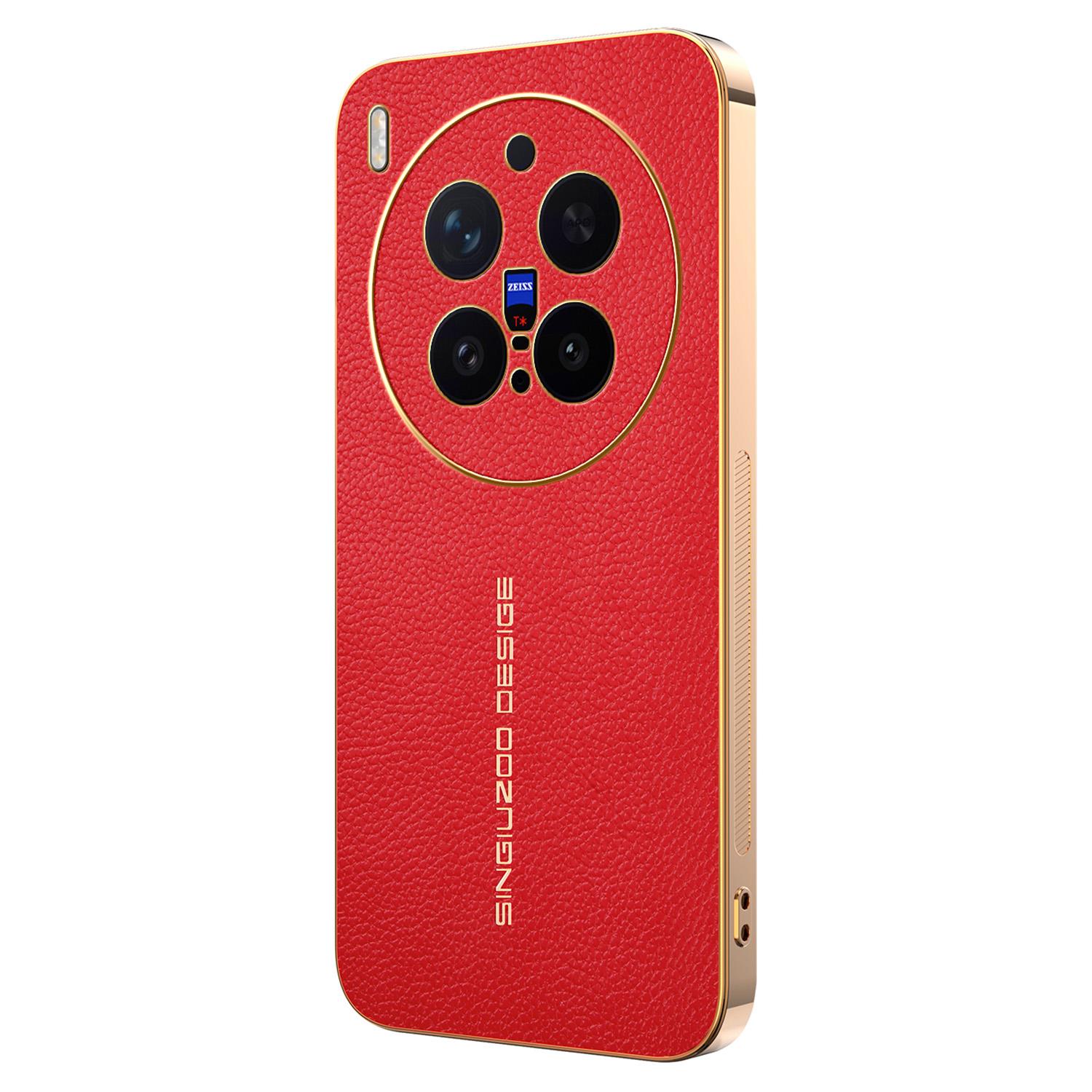 

For vivo X300 Pro 5G Case Anti Scratch Litchi Texture TPU Leather PU Phone Back Cover