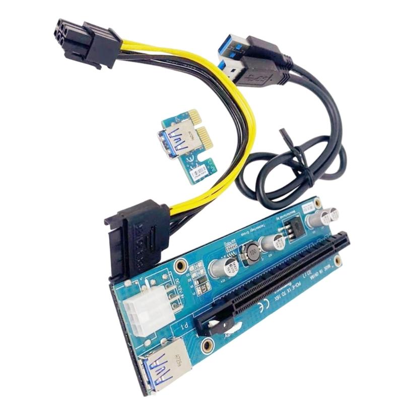 Laptop Graphics Card Expansion Card Card PCIE 1X To 16X Extension Card Adapter Extension Cable With USB3.0 Cable