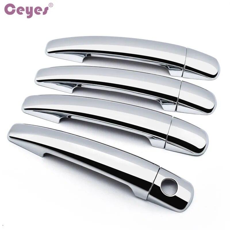 

Ceyes серебряный ABS автоаксессуар, автомобильный чехол, подходит для Peugeot 206 207 208 307 308 406 407 2006 3008 защитный автомобильный Стайлинг 8 шт. серебряный