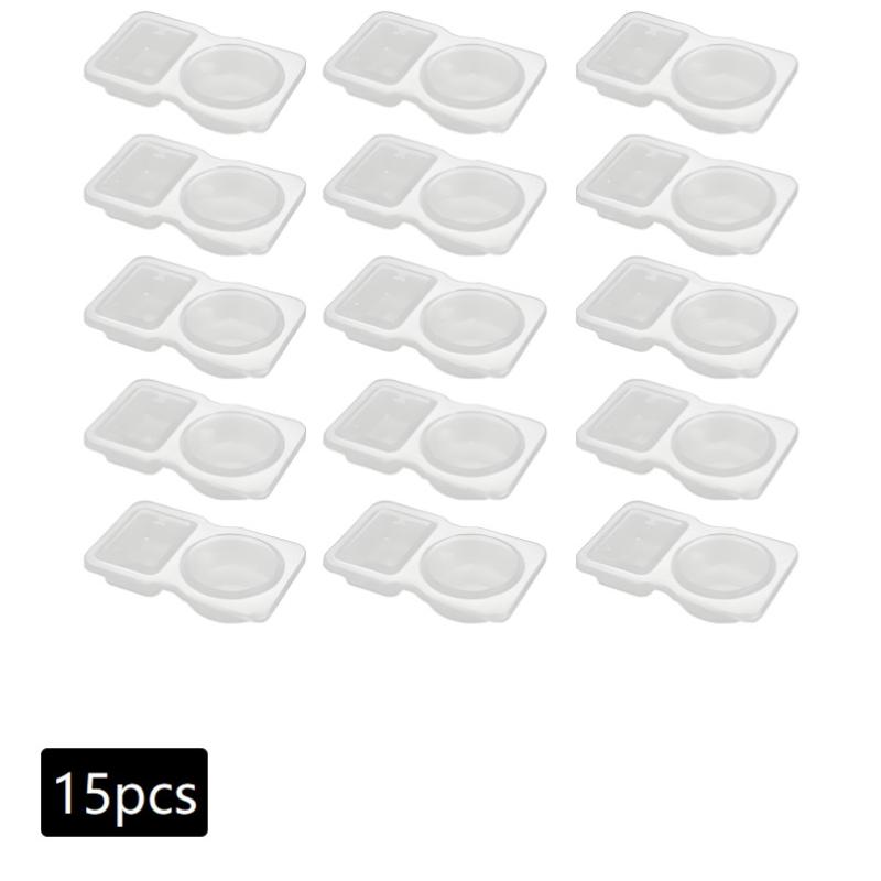 5/10/15/20 Adet Kapaklı Çift Bölmeli Çeşni Kabı Taşınabilir Bölmeli Atıştırmalık Kutuları Açık Hava Piknikleri İçin Uygun