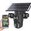 4G Solar Outdoor Camera: Full Color Night Vision, Voice Intercom, Waterproof, 3-Lens