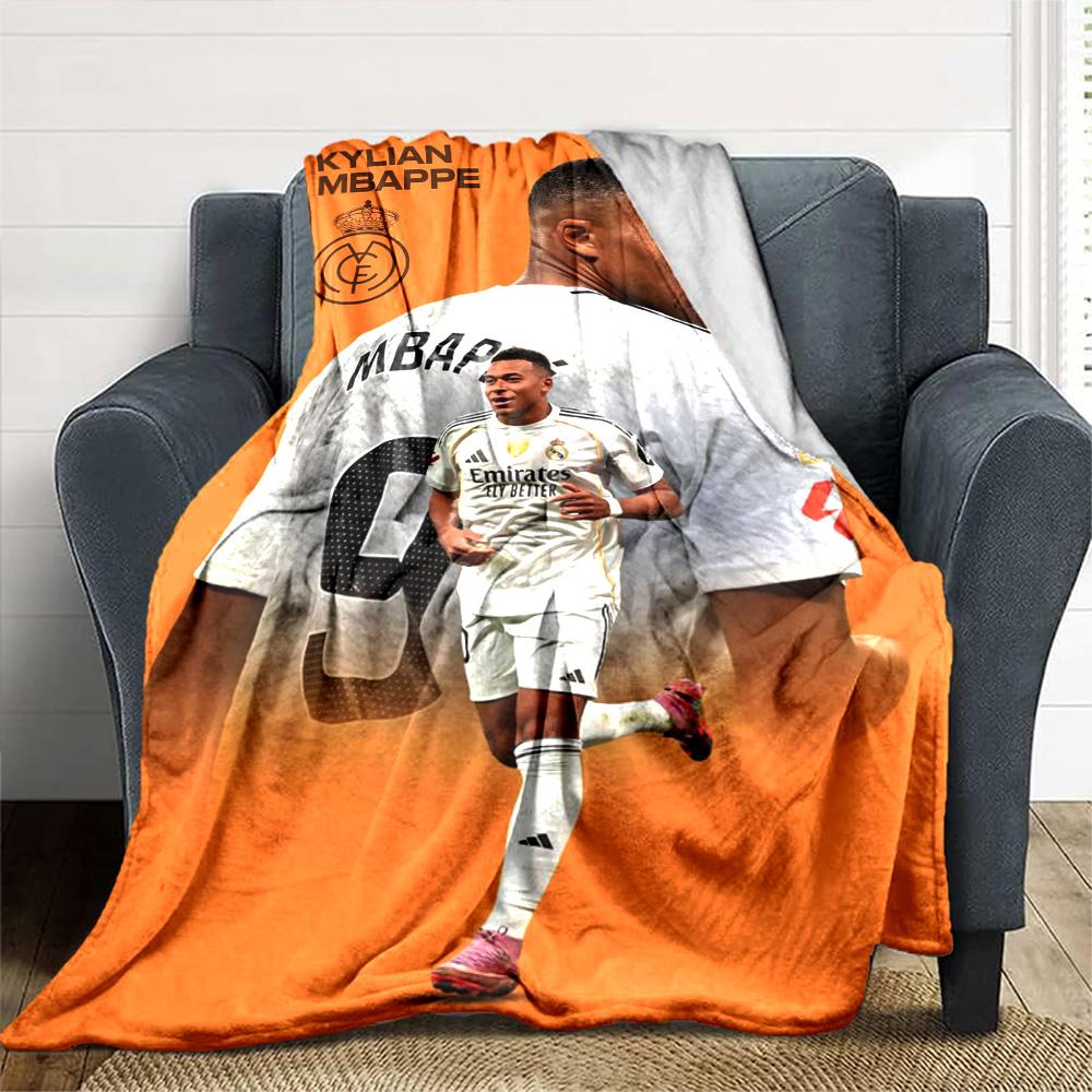 Star Player Kylian Mbappé Blanket Comfortable Great for Chair Bedding Couch for All Seasons Modern Perfect Gift for Relatives and Friends