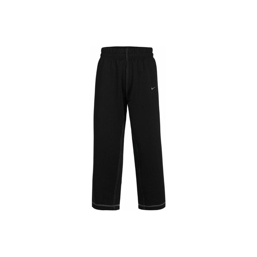 Nike Solid Color Loose Wide-Leg Casual Pants Women Bottoms Black CU6930-010