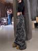 Women's Wide Leg Retro Camo Jeans - Spring/Autumn Casual Street Style