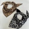 Weiches Wickel-Haartuch mit Leopardenmuster Hip-Hop Punk Bandana Kopfbedeckung Dreieckiges Kopftuch Streetwear