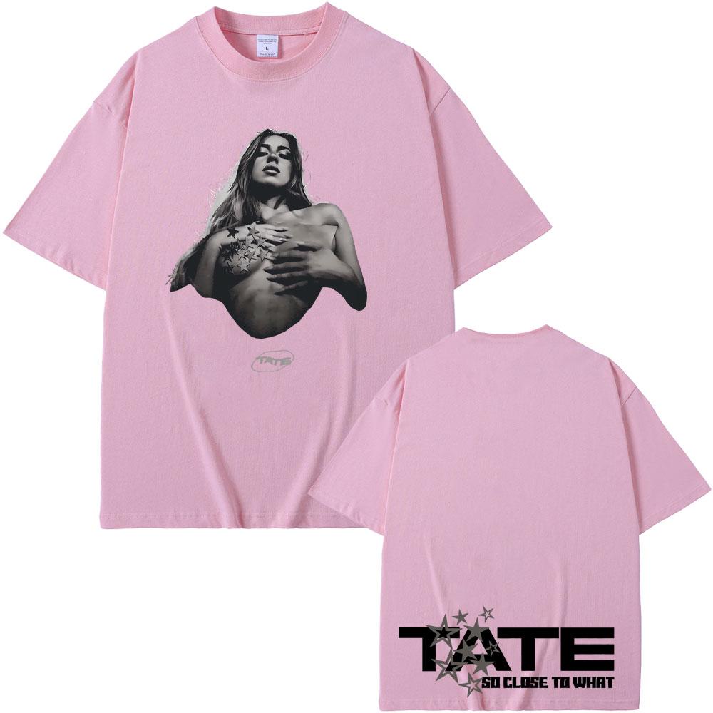 Tate McRae So Close To What Miss Possessive 2025 T-shirts Men Women Fashion Vintage Oversized Short Sleeve 100% Cotton T Shirts