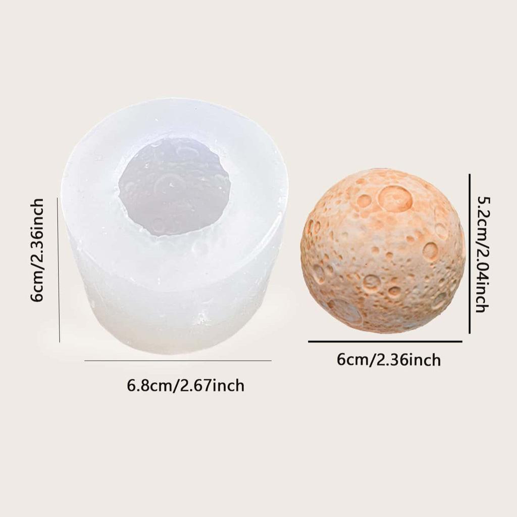 3D Earth Moon Silicone Candle Mold DIY Aromatherapy Plaster Soap Resin Clay Mould Handmade Candle Making Party Home Decor Craft