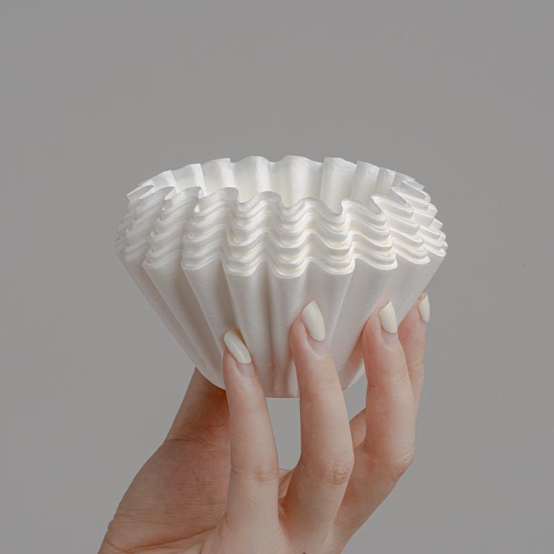 Coffee Pot Filter Paper By Hand Drip Cup 50pcs Coffee Machine Filter Fan Cake shape&V-shaped