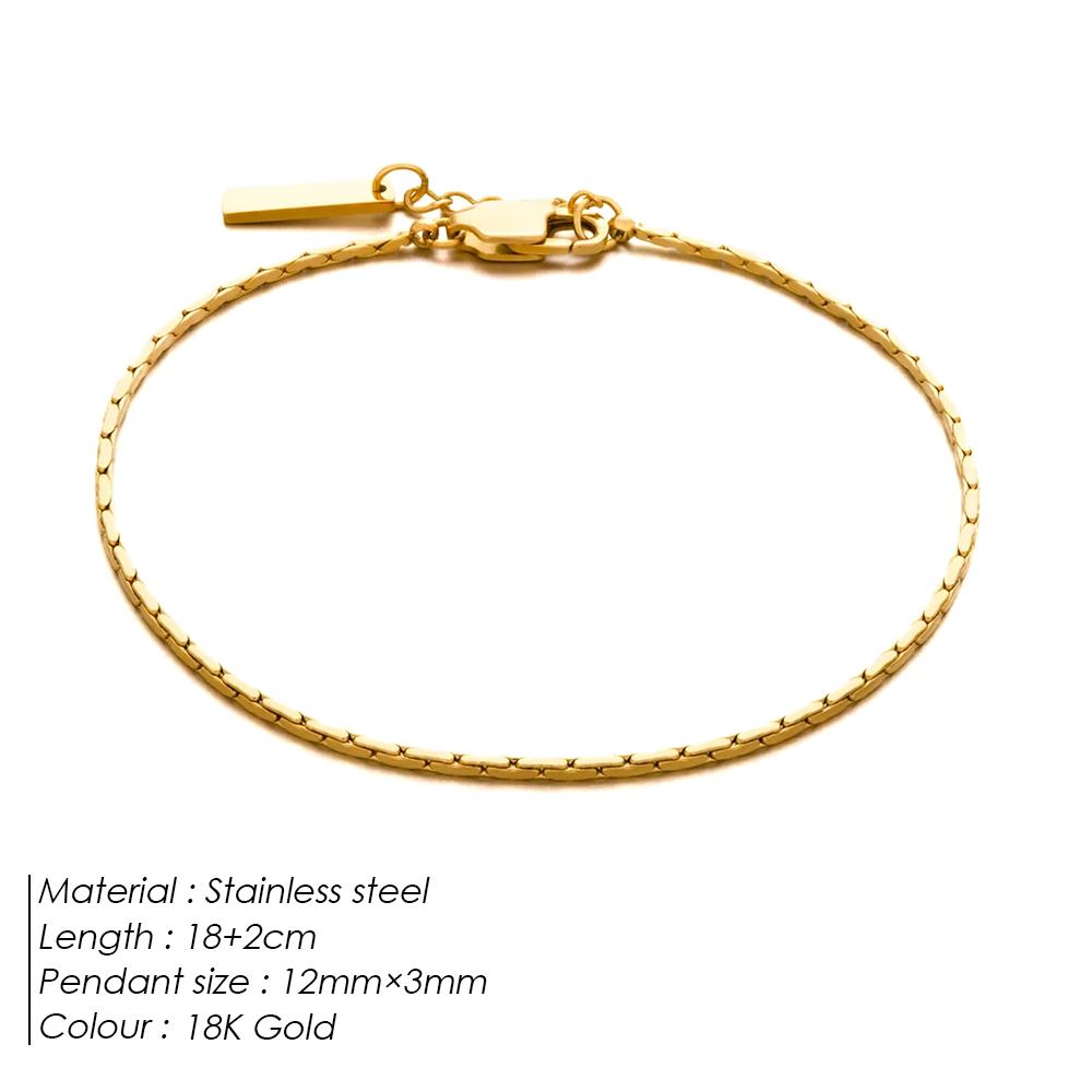 Bracelet Chaîne Fil eManco Tendance Mode Nouveau Personnalisé Hommes Bracelet Or Blanc Sans Perte de Couleur Bijoux de Gros