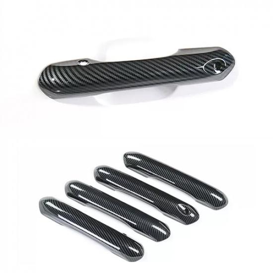 Carbon Fiber Exterior Door Handles Bowl Cover Trim For Ford Explorer -2025