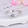 Popular Six-Prong Austrian Crystal Zircon Ring - Elegant Zircon Diamond Gift for Women