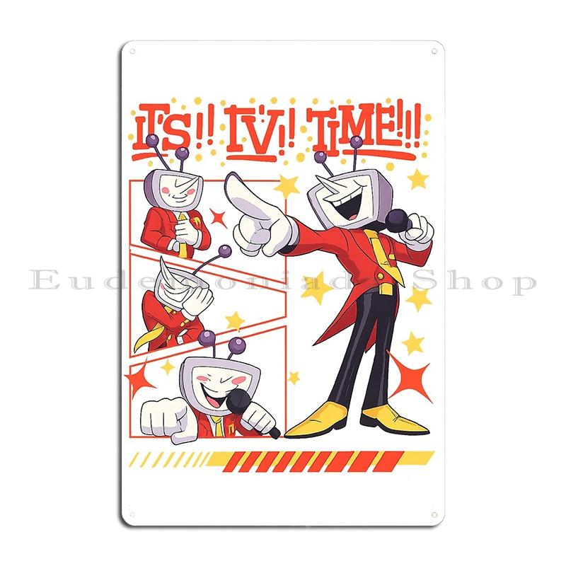 

Deltarune Tenna Metal Sign Printing Garage Decoration Club Bar Bar Retro Mr Tenna Tin Sign Poster 20x30cm（7.8x11.8inch）