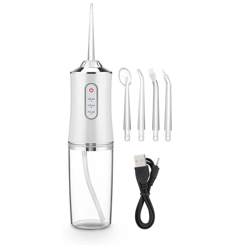 Oral Irrigator Portable Dental Water Jet Flusher Tank 4 Nozzle Washing Teeth Whitening Pick Stain Cleaner Tool New