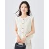 TERRE BLEUE Women's New Chinese Style Loose Sleeveless Vest