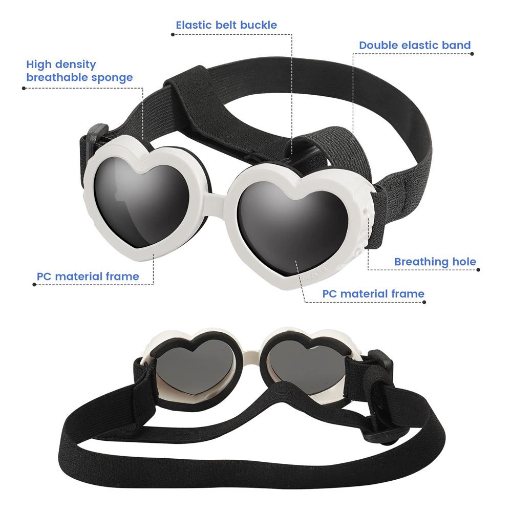Outdoor Travel Pet Sunglasses for Small Medium Dogs Cats Adjustable Animal Dog Love Glass Yorkshire Glasses mascotas Accessories
