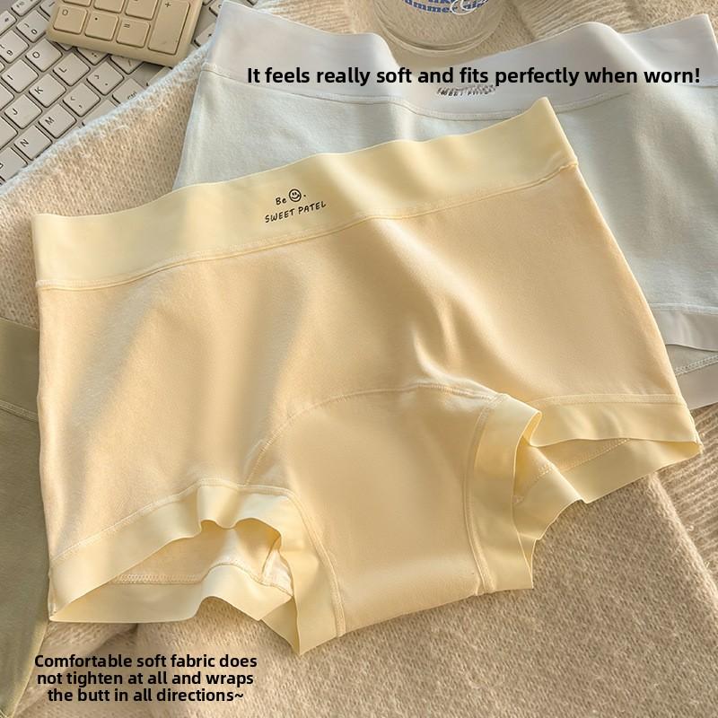 Ladies Spring Cotton 10A Antibacterial Extended Crotch Comfortable Mid Waist Flat Angle Briefs