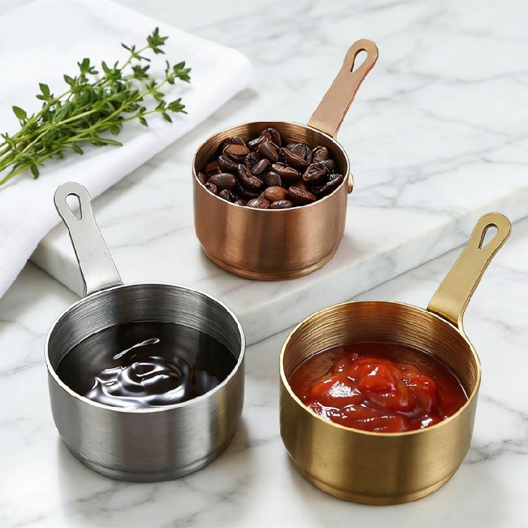 100ml Stainless Steel Saucepan With Ergonomic Handle Convenient Metal Milk Pan For Heating And Melting Food