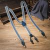 Vintage Style Adjustable Suspenders NonSlip Y Back Clips Soft Elastic Rubber 2.5cm Width Adult Accessory