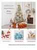 Golden Christmas Tree Set with Ornaments: 1.5m, 1.8m, 2.1m Flocked Pine with White Snow