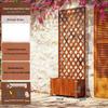 Shixun Outdoor Wooden Trellis Planter with Grid