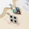 Shell Embellished Diamond Shape Necklace Pendant With Jewelry Accessory For Fashion Enthusiasts