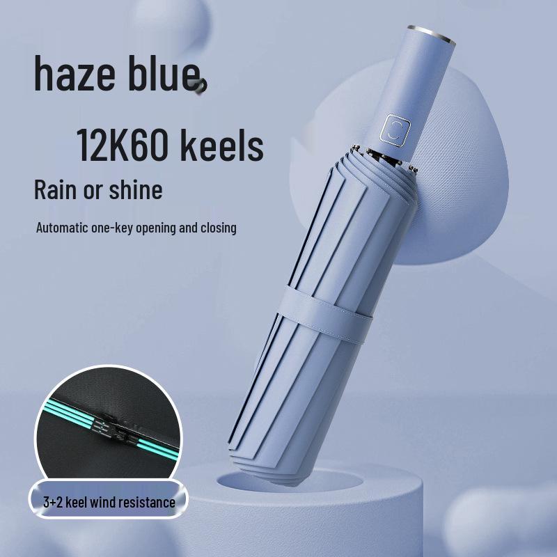 Men's Dual-Use Automatic Folding Umbrella: Windproof, Sun & Rain Protection, Customizable