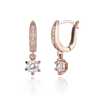 CRANNE 14K Simple Cubic One-Touch Earrings (Gold Pin) C24EGP156