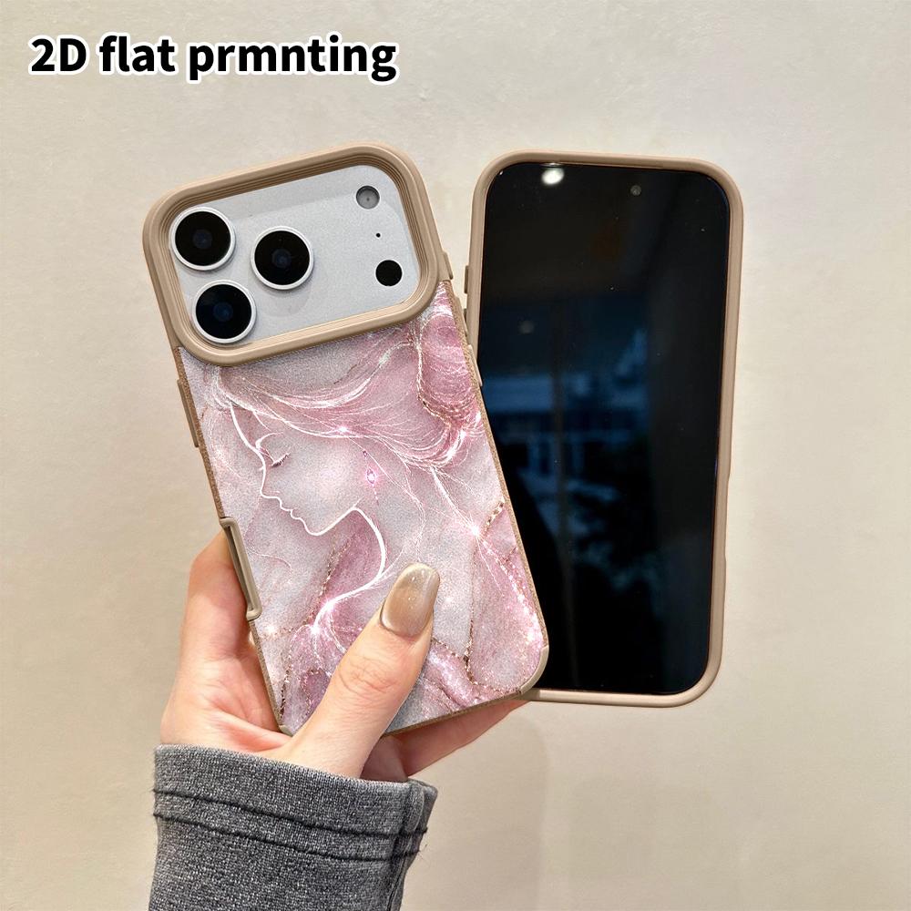 Phone Case: 2D flat lambskin suitable for iPhone 18, 17, 16, 15, 14, 13Pro protective case, elegant princess, Christmas and Halloween gifts