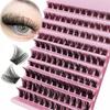 D Curl Eyelash Extensions 120 Pcs , Volume Cluster Lashes for DIY Home Use, Professional Look