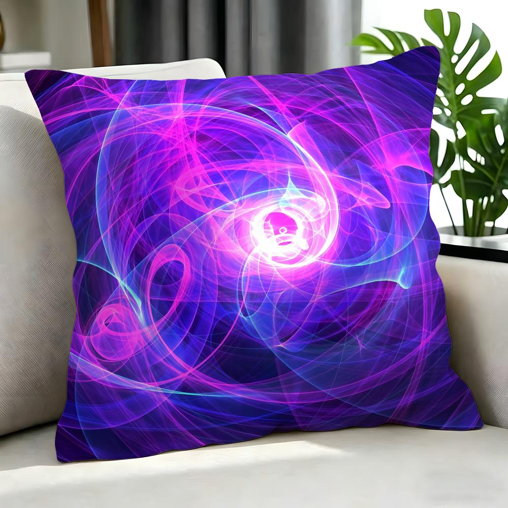 Art SSmoke Waves Rays Lighted Cushion Cover Cushion Cover Set Pcs x x x Pillowcase Decorative Sofa Home Decor