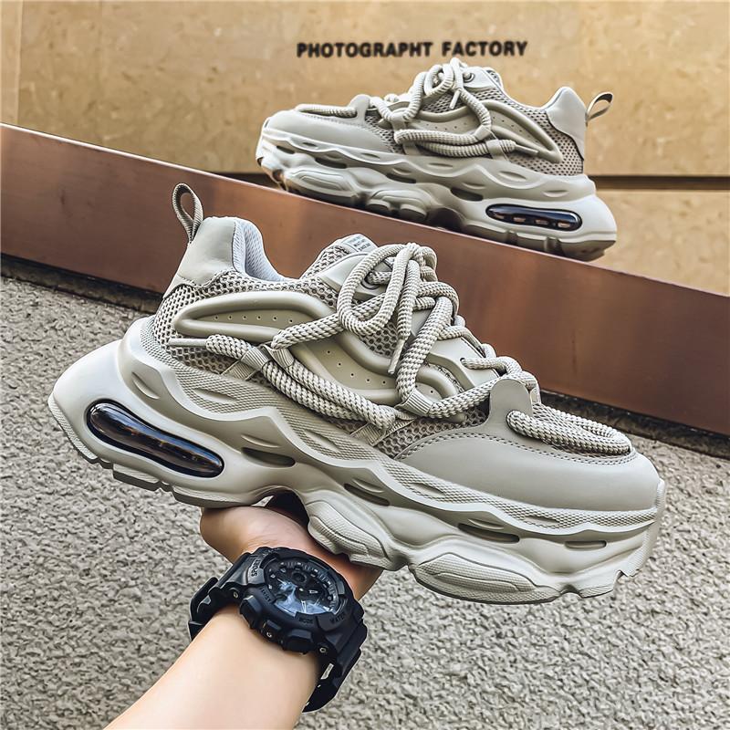 

Summer men s shoes breathable sports shoes men s little white shoes running casual mesh dad shoes lightweight platform shoes 39 серый