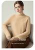 Damen Kaschmirpullover: Halbhoher Kragen, Langarm, Enganliegend, Gestrickter Pullover für Herbst/Winter