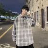 2024 Spring And Autumn Checkered Shirt Men'S Long Sleeve Sunscreen Jacket Casual Student Couple Trendy Shirt