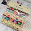 Ice Cream Flower Shop Card Flower Art Hanging Photo Home Small Wooden Clip