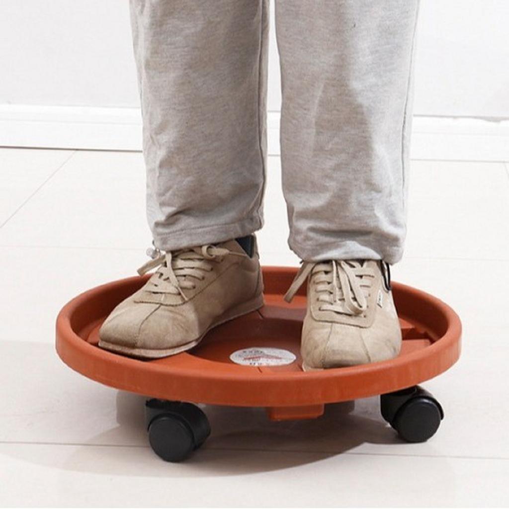 1Pc Circular Flower Pot Tray Thickened Mobile Universal Wheel Heavy Rolling Flower Pot Base for Indoor and Outdoor Balcony