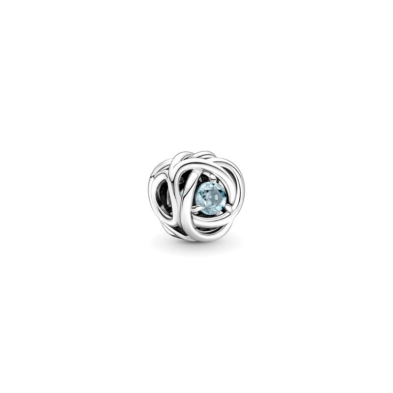 Pandora MOMENTS Fashionable, versatile and simple, eternal cycle, 925 silver, glass, charm, women s style 790065C09