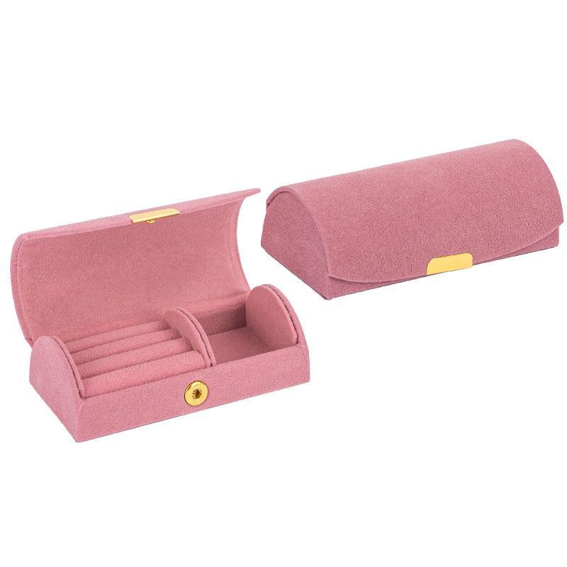 Arched Anti-Oxidation Jewelry Storage Box Portable Mini Organizer for Rings Earrings Perfect Birthday Gift for Women