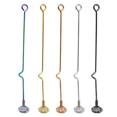 Stainless Steel Honey Stick Dipper Stirring Bar Swizzle Stick Honey Stirrer for Serving Syrups Frosting Melted Chocolate