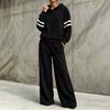 Women's Two Piece Outfit Hooded Sweatshirt Wide Leg Pants Casual Sporty Set