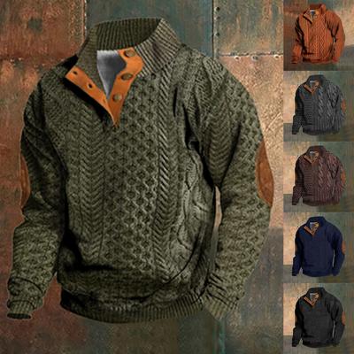 La felpa con colletto rialzato da uomo e da primavera è un maglione casual da esterno