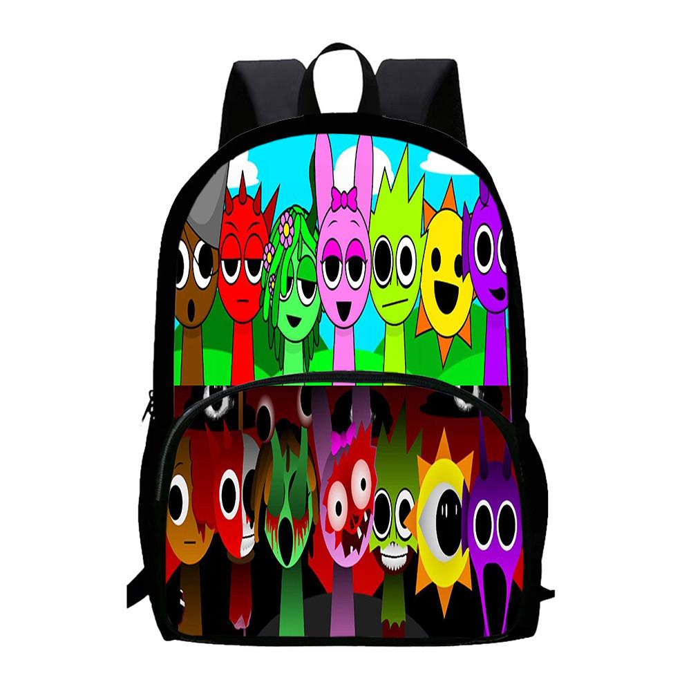 Backpack Sprunki 3d Game Design Large Capacity Oxford Kids School Gifts Bag