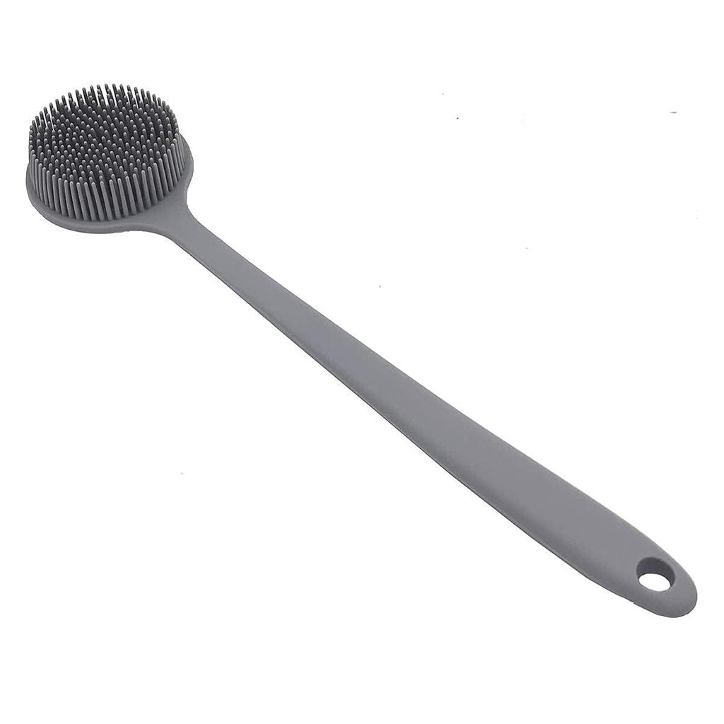 Silicone Back Scrubber & Bath Brush for Body – Long Handle Body & Face Cleaning Brush for Men & Women | Exfoliating Loofah, Body Wash Brush, Bathi