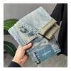 Summer Thin Ripped Patch Jeans Men's High-end Design Sense Printing European Big-name Slim-fitting Small Feet Nine-point Pants